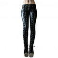 Women's Faux Leather Steampunk Pants – High Waist Skinny Trousers