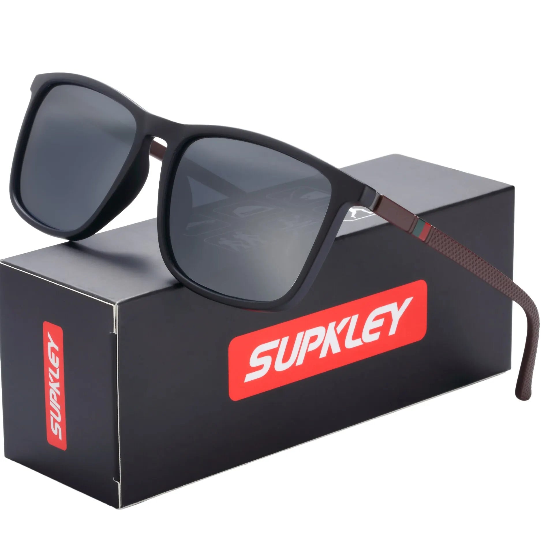 SUPKLEY Square Sports Sunglasses – Polarized UV400, Lightweight
