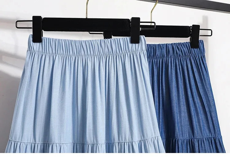 Women's Vintage A-Line Cake Skirt – High Waist Midi Skirt