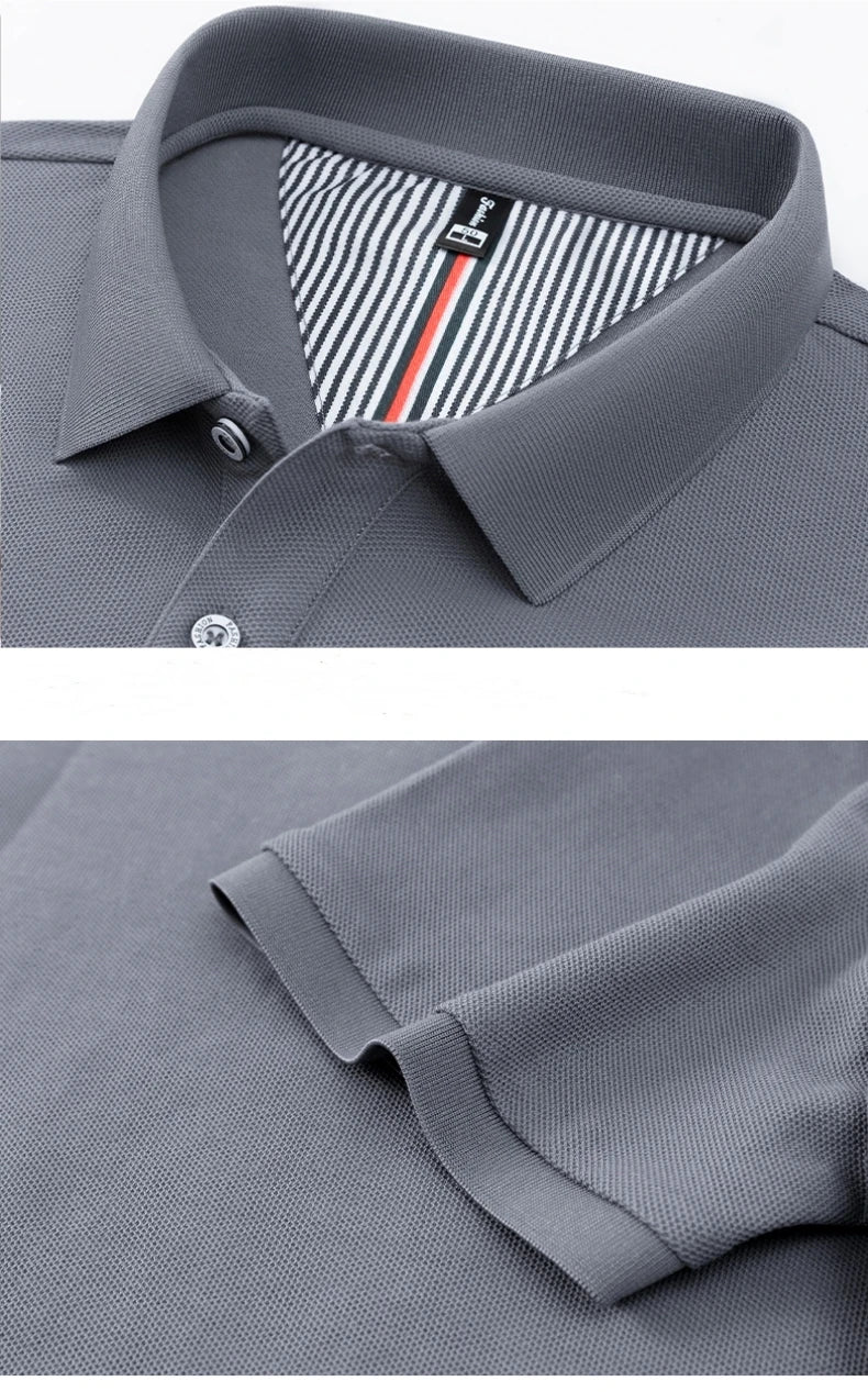 100% pure cotton fashionable men's shortsleeved polo shirt summer new business casual top exquisite brand pony embroidery Tshirt