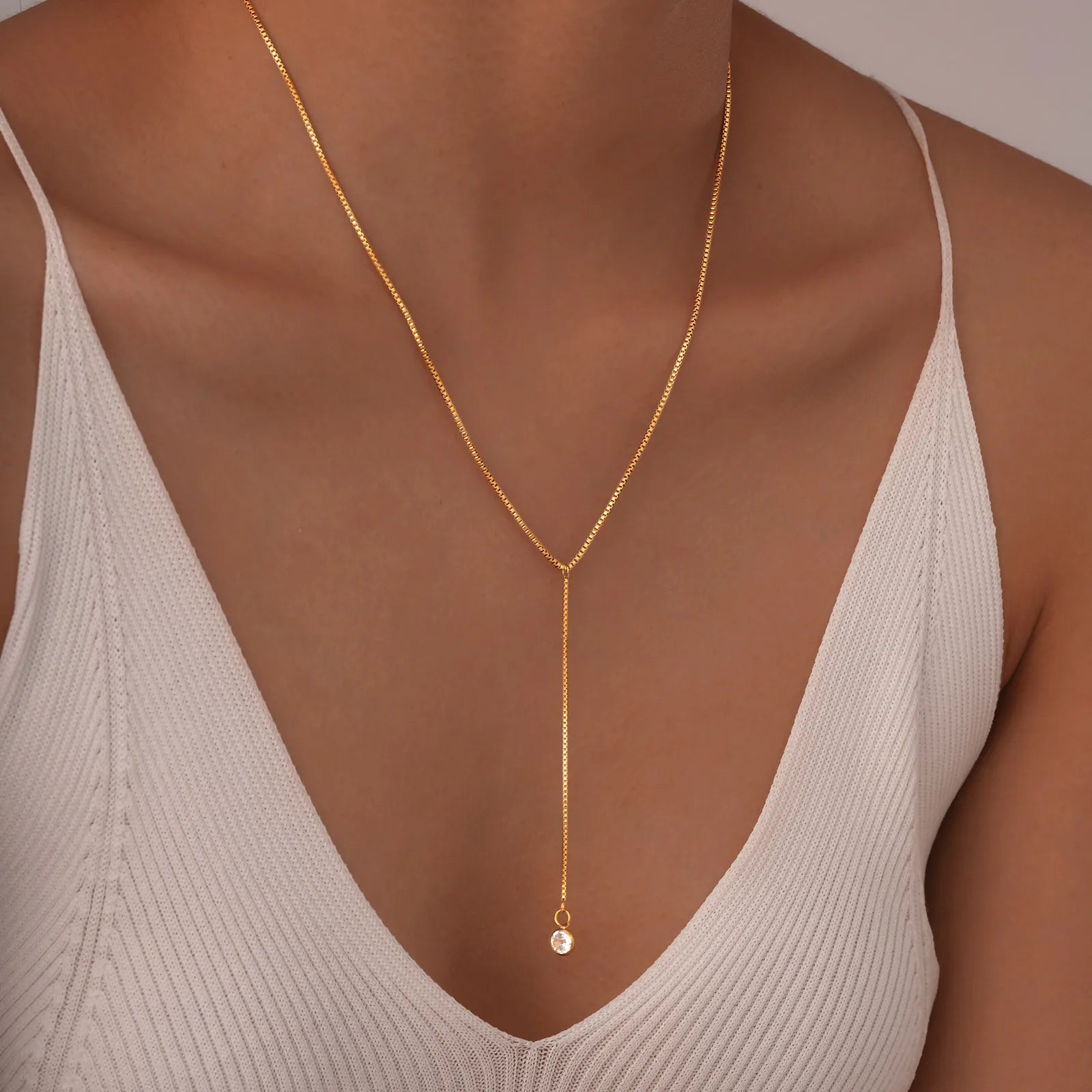 Heart & Butterfly Y-Necklace — Simple Sweater Chain