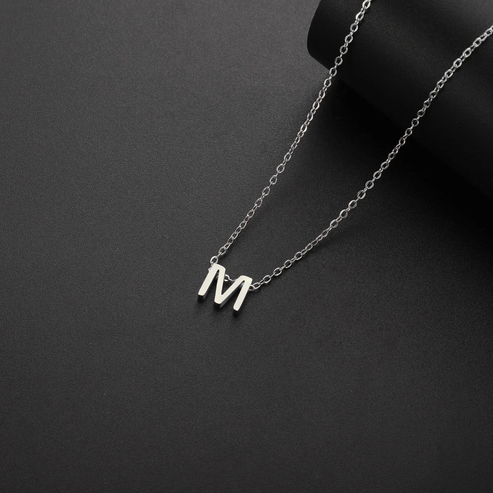 Initial Letter Pendant Necklace A-Z — Gold & Silver