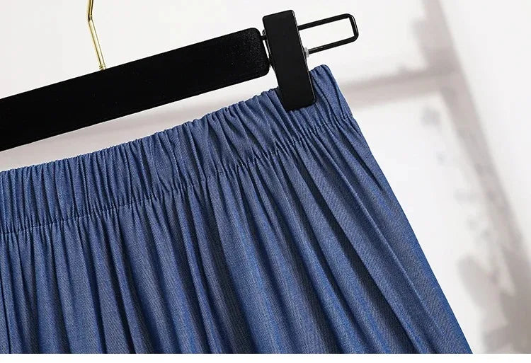 Women's Vintage A-Line Cake Skirt – High Waist Midi Skirt