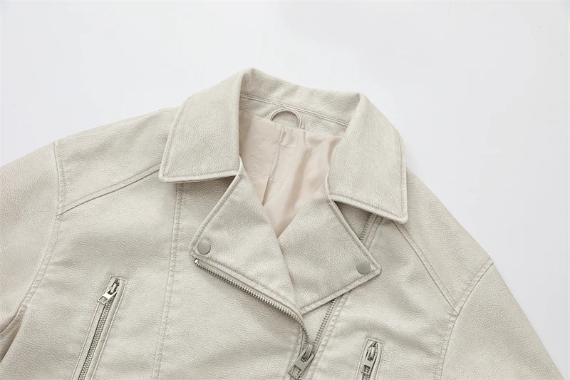 Women's Washed Leather Jacket – Vintage Belted Coat