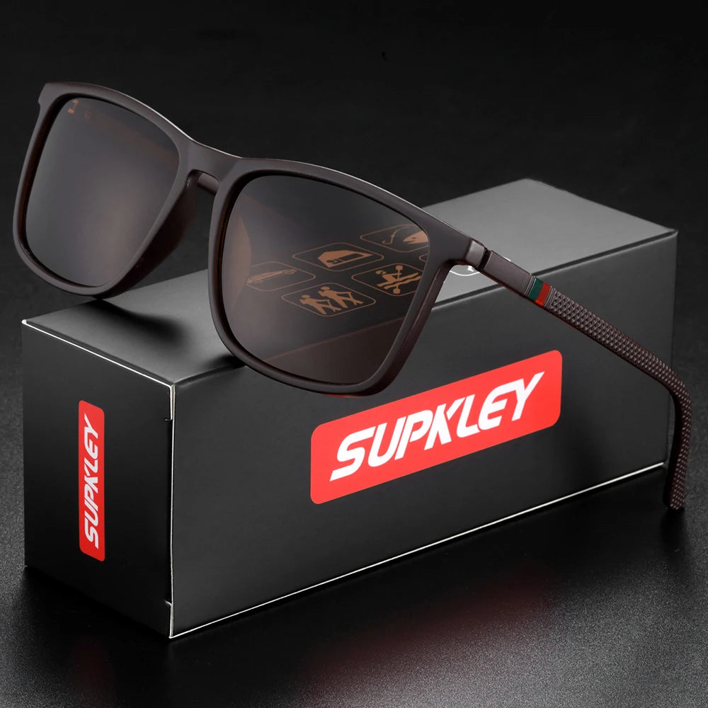 SUPKLEY Square Sports Sunglasses – Polarized UV400, Lightweight