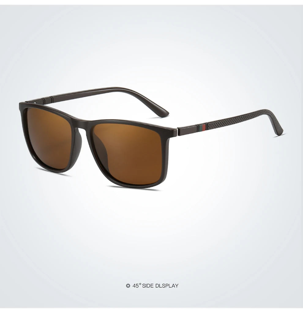 Classic Vintage Square Sunglasses Men And Women Driving Travel  Sun Glasses For Man TR90 Frame Eyewear