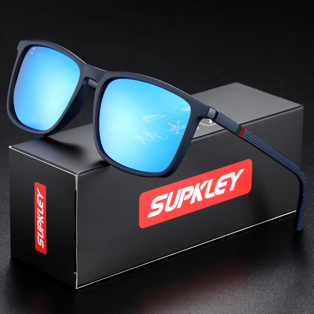SUPKLEY Square Sports Sunglasses – Polarized UV400, Lightweight