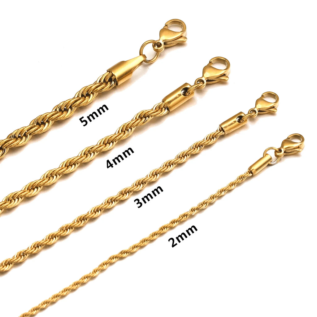 Twisted Rope Chain Bracelet — Gold & Silver