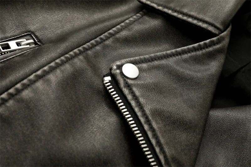 Women's Washed Leather Jacket – Vintage Belted Coat