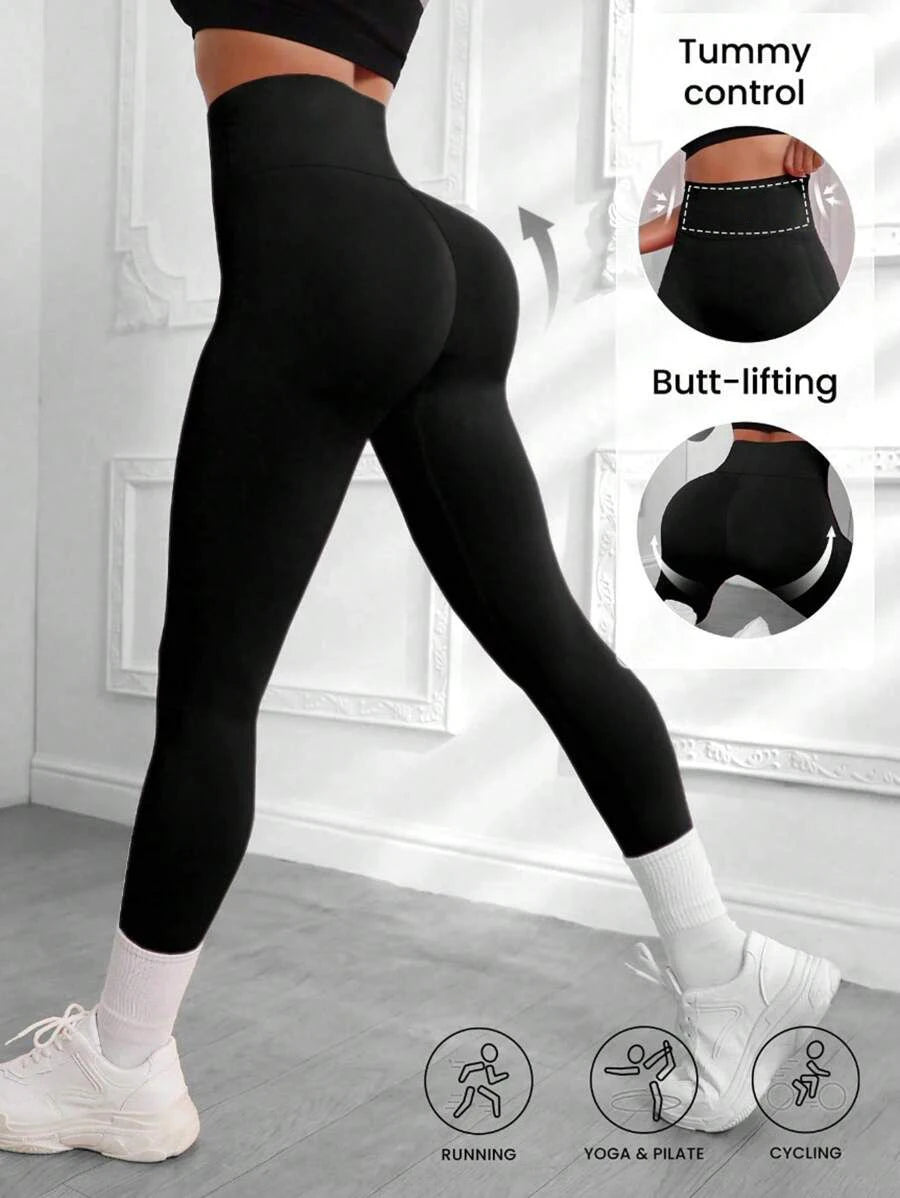 Women's High Waist Yoga Leggings – Slim Fit Sport Pants