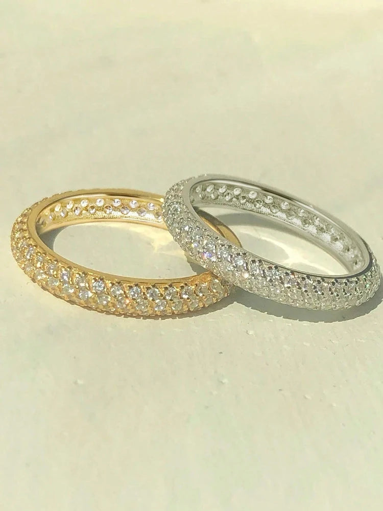 925 Sterling Silver Stackable Zircon Ring