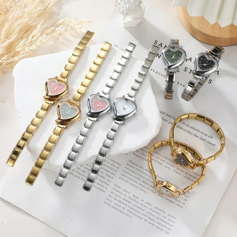 DIY Italian Elastic Charm Watch Bracelet Bangle — 9MM Stainless Steel
