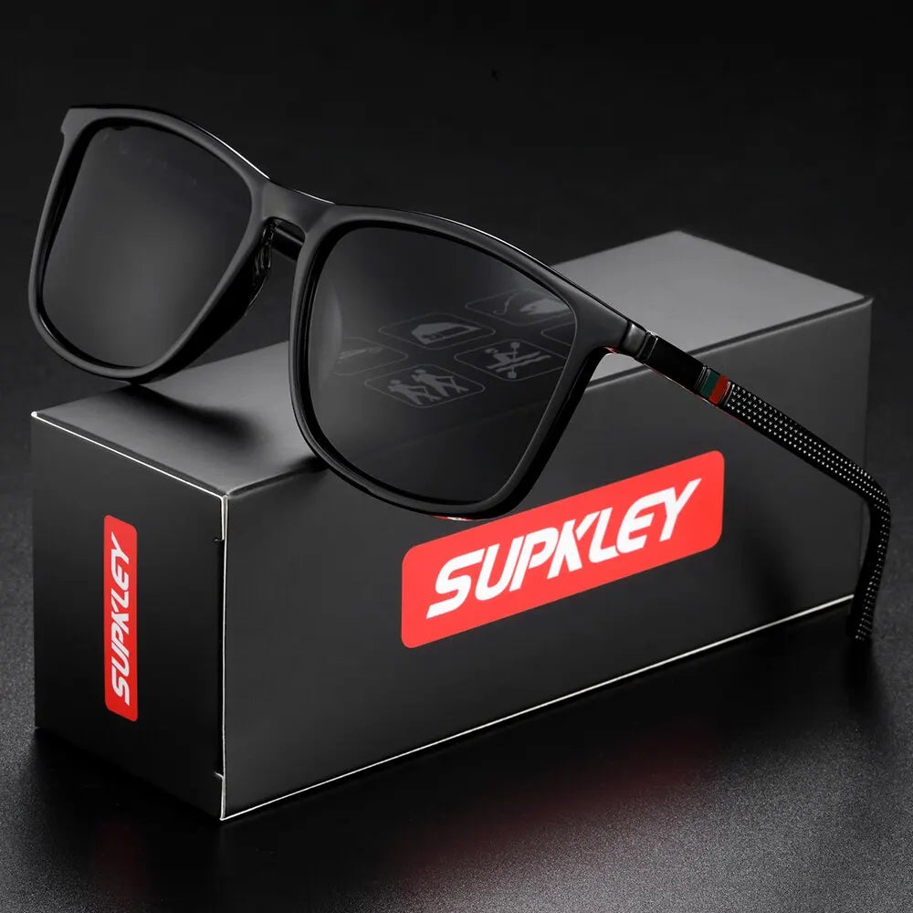 SUPKLEY Square Sports Sunglasses – Polarized UV400, Lightweight