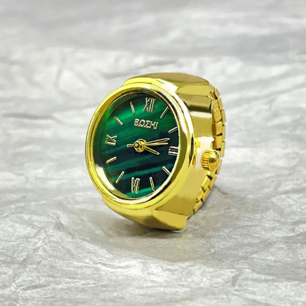 Vintage Finger Watch Ring — Heart Clock Punk Couple Ring