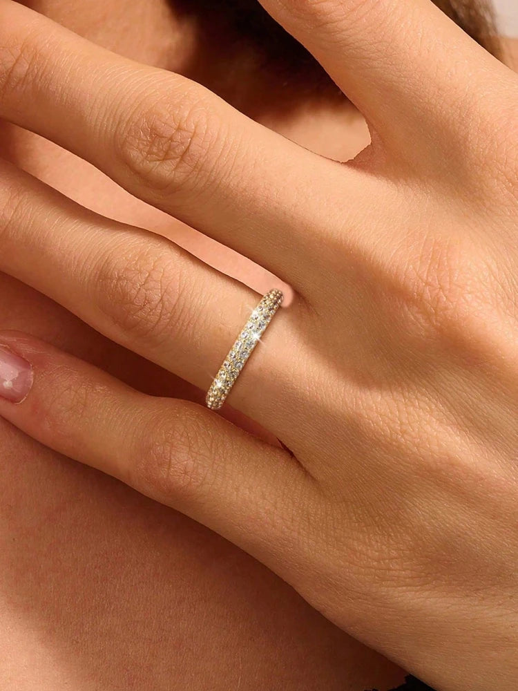 925 Sterling Silver Stackable Zircon Ring