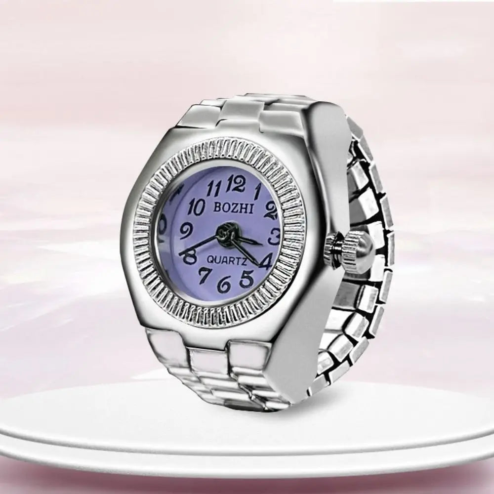 Vintage Finger Watch Ring — Heart Clock Punk Couple Ring