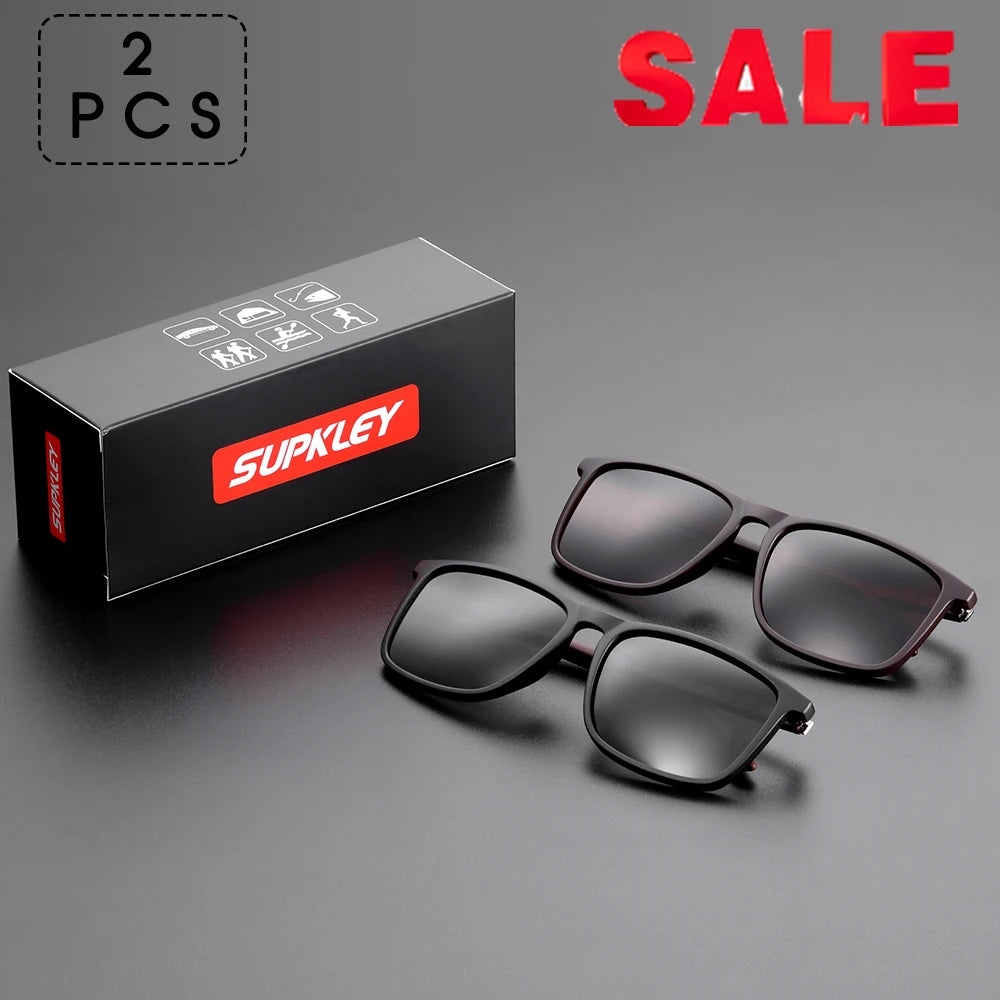 SUPKLEY Square Sports Sunglasses – Polarized UV400, Lightweight
