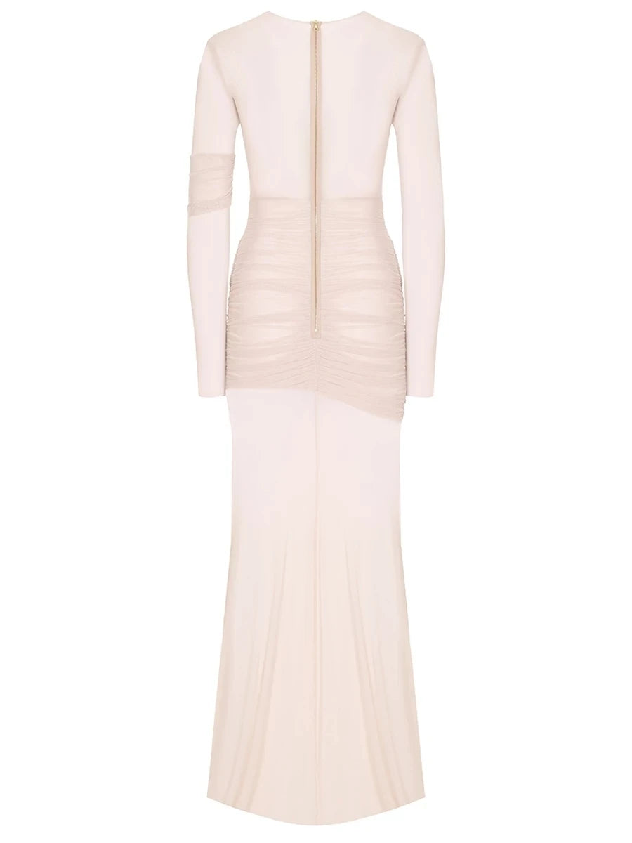 Women's Mesh Patchwork Bodycon Evening Dress