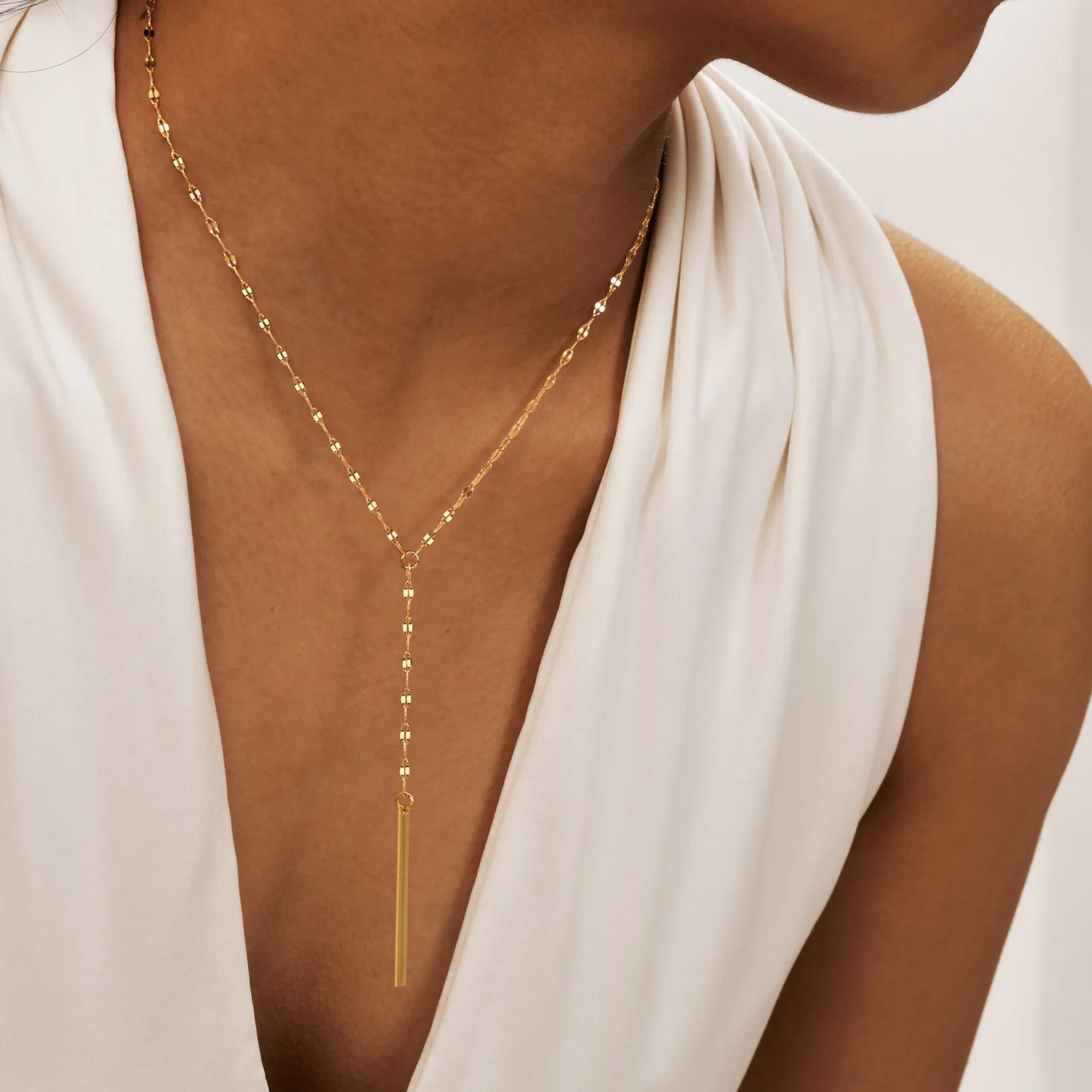 Heart & Butterfly Y-Necklace — Simple Sweater Chain