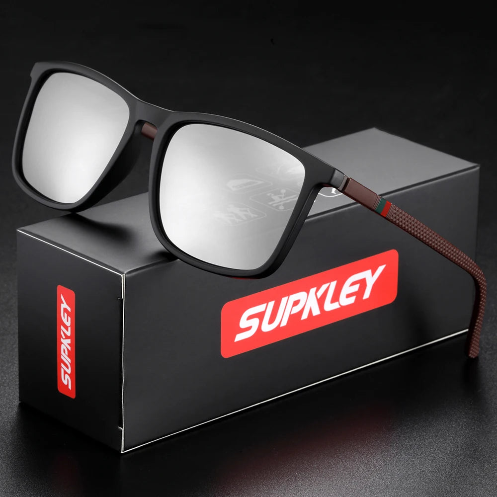 SUPKLEY Square Sports Sunglasses – Polarized UV400, Lightweight
