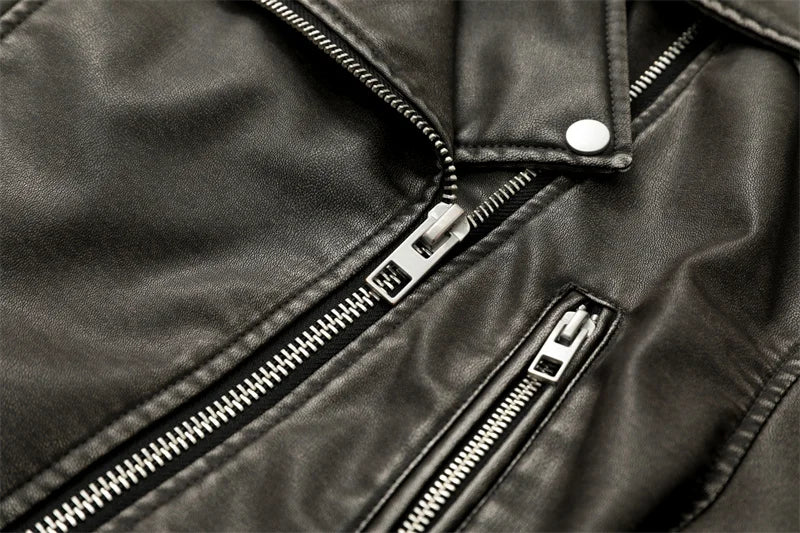 Women's Washed Leather Jacket – Vintage Belted Coat
