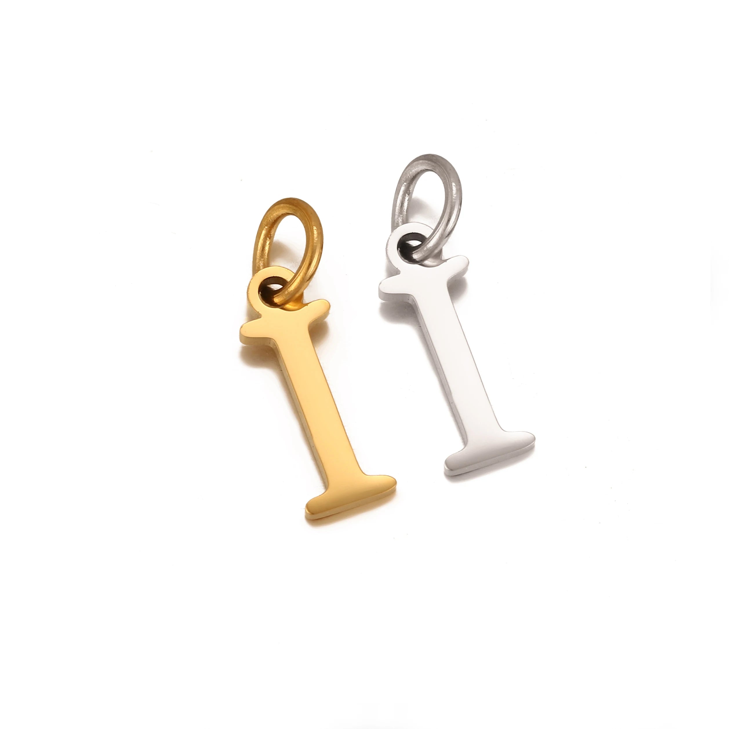 5pcs Stainless Steel Initial Letter Charms A-Z — Gold & Silver