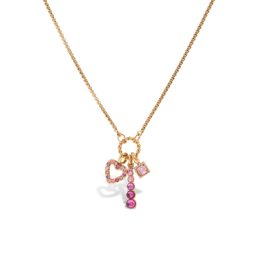 Pink Zirconia Heart Pendant Necklace — Delicate & Elegant
