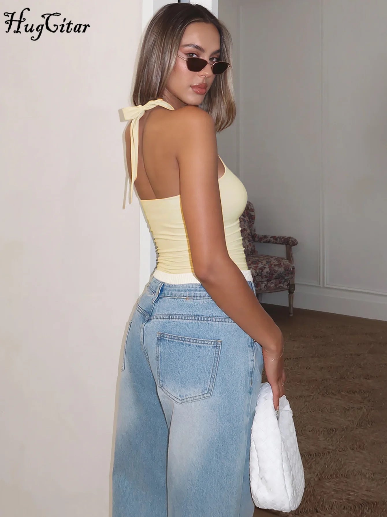 Women's Halter Backless Crop Top – Sexy Summer Tank Top