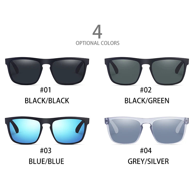 Polarized Vintage Square Sunglasses – UV400, CE Certified