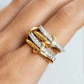 Two-Tone Stacking Ring Set — Four Rings, One Look