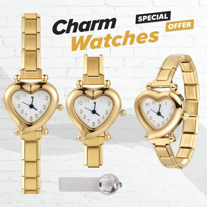DIY Italian Elastic Charm Watch Bracelet Bangle — 9MM Stainless Steel