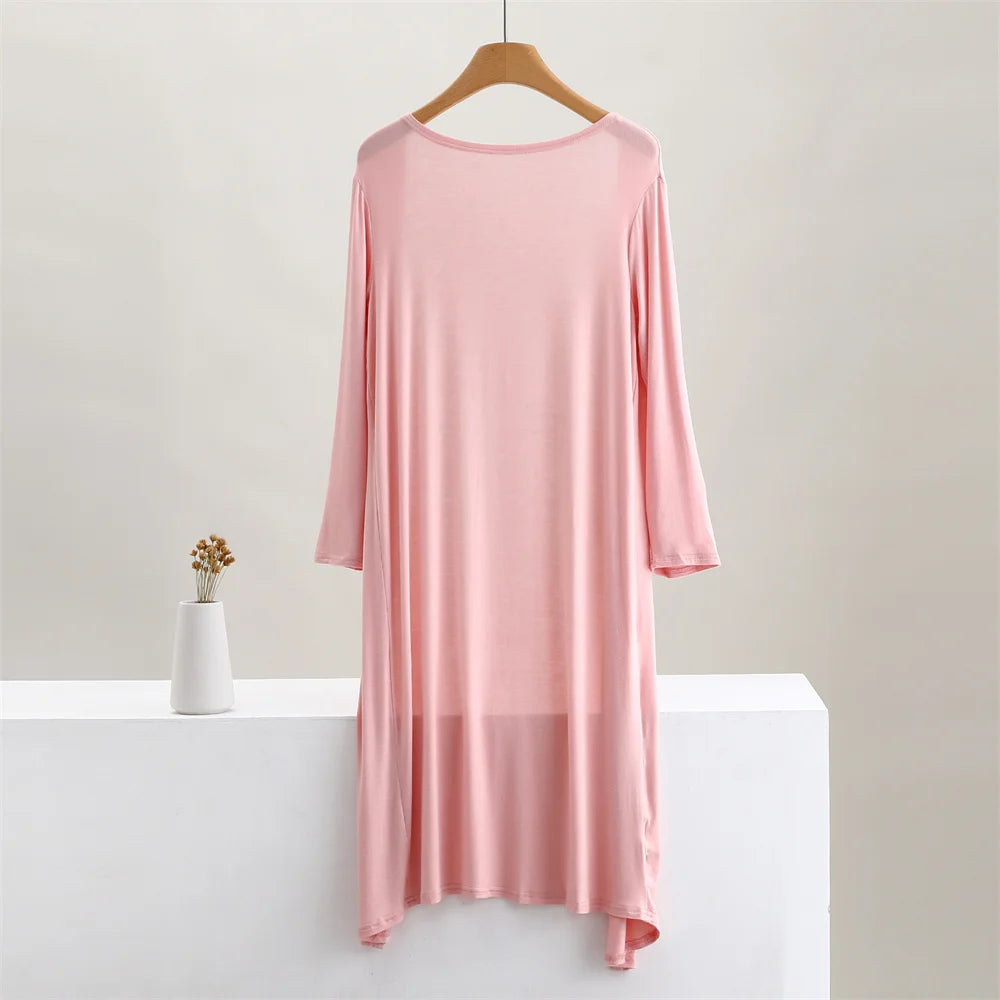 Women's Modal Long Cardigan – Lightweight Casual Coat, 12 Colours
