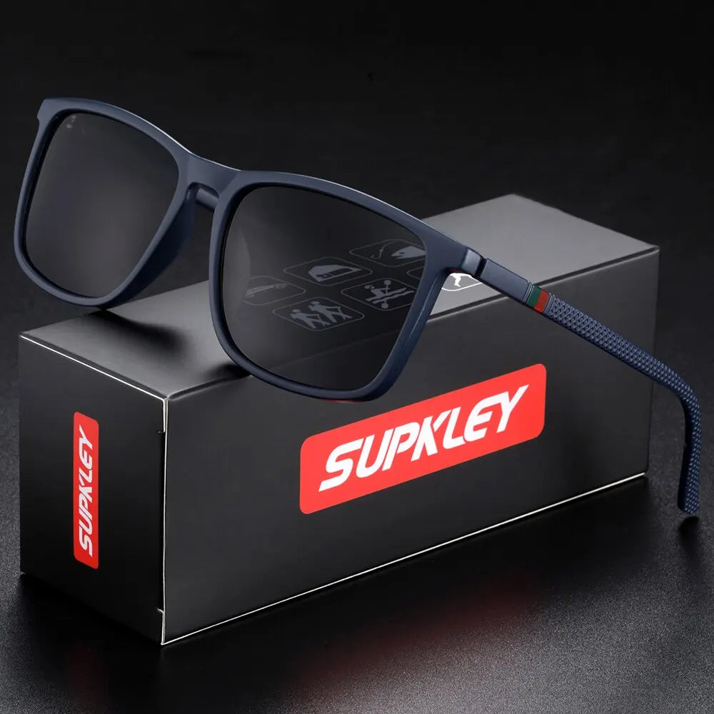 SUPKLEY Square Sports Sunglasses – Polarized UV400, Lightweight