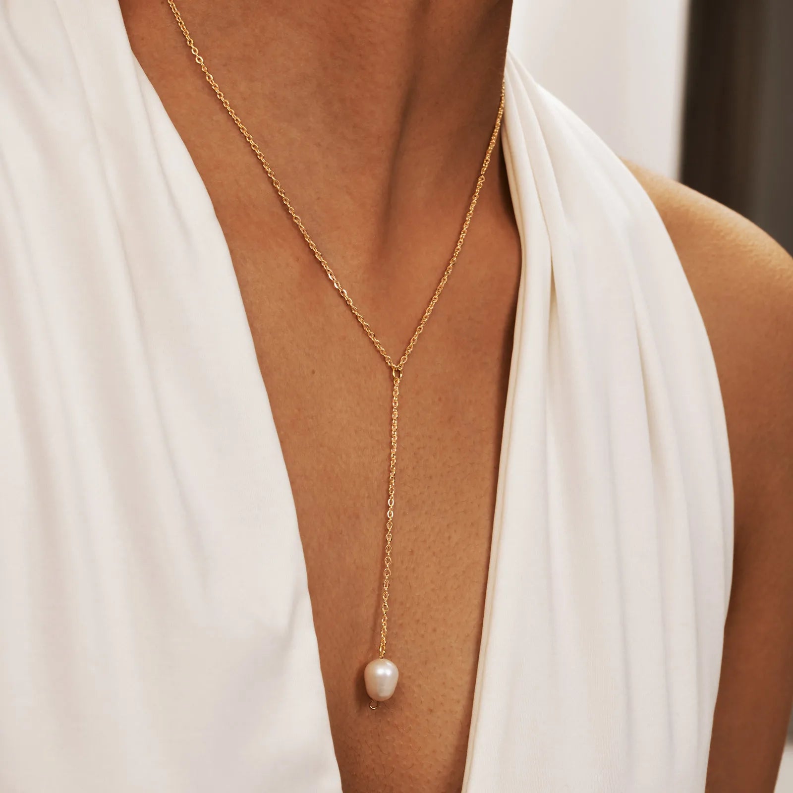 Heart & Butterfly Y-Necklace — Simple Sweater Chain