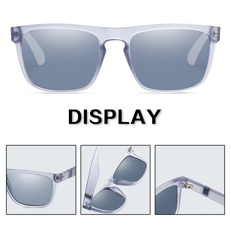 Polarized Vintage Square Sunglasses – UV400, CE Certified