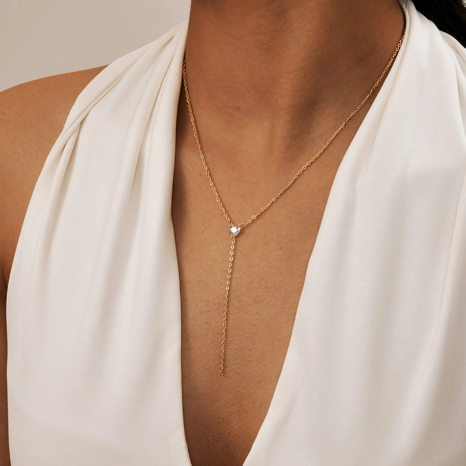 Heart & Butterfly Y-Necklace — Simple Sweater Chain