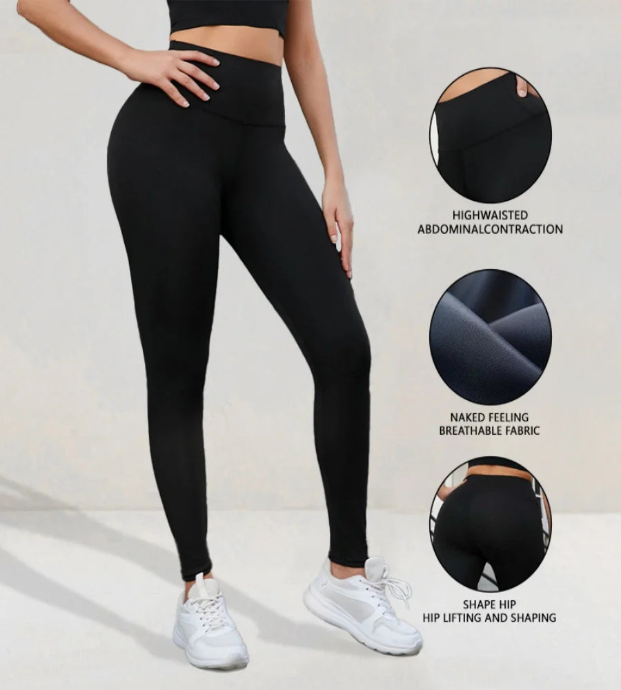 Women's High Waist Yoga Leggings – Slim Fit Sport Pants