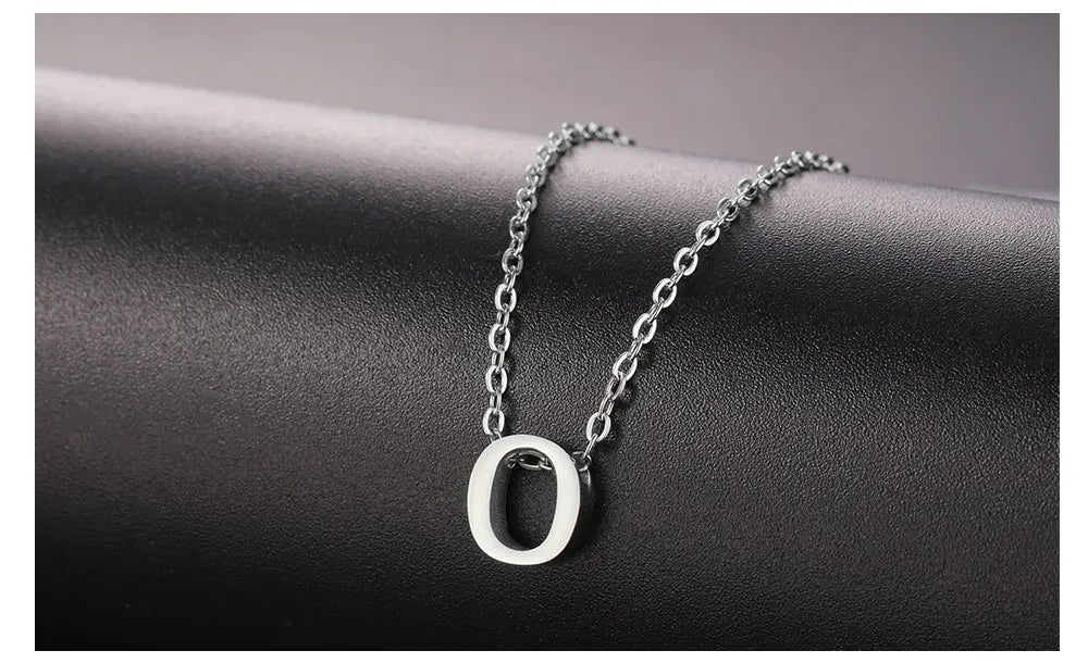 Initial Letter Pendant Necklace A-Z — Gold & Silver