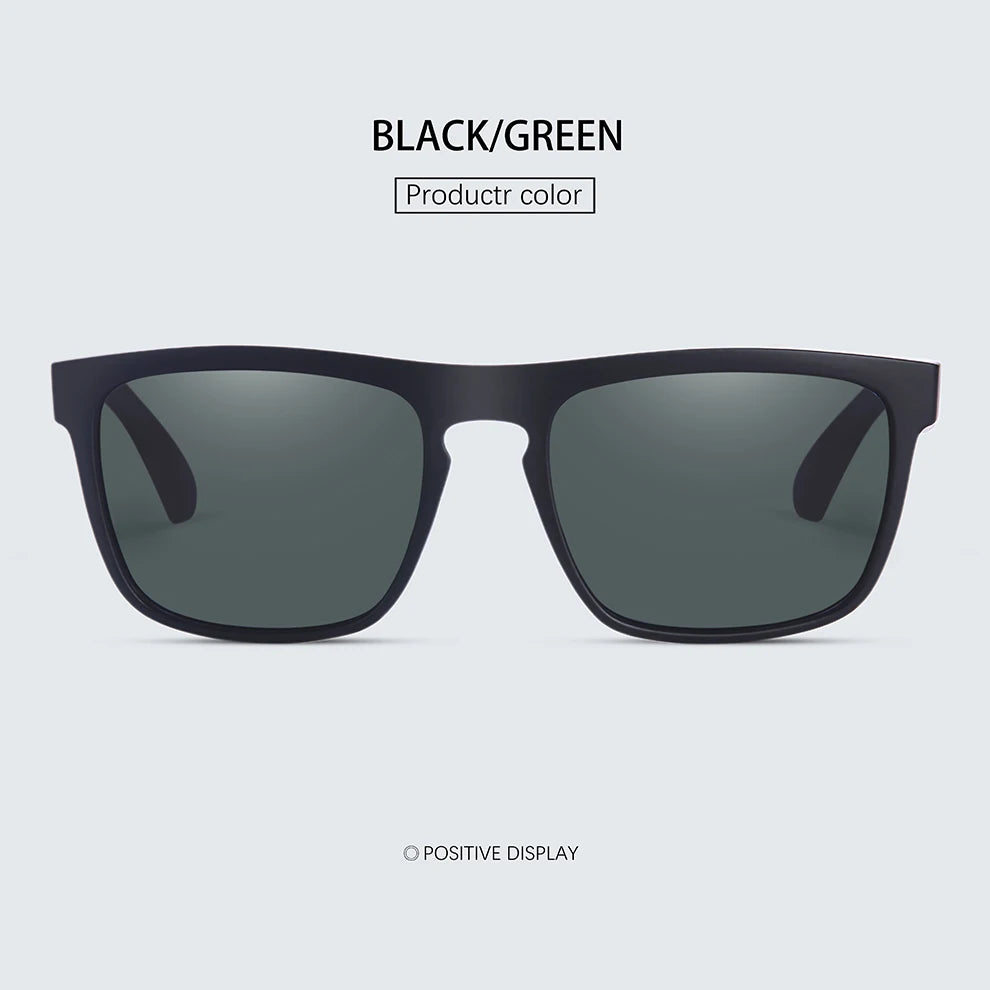 Polarized Vintage Square Sunglasses – UV400, CE Certified