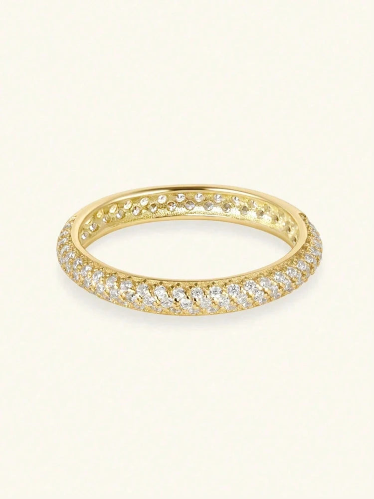 925 Sterling Silver Stackable Zircon Ring