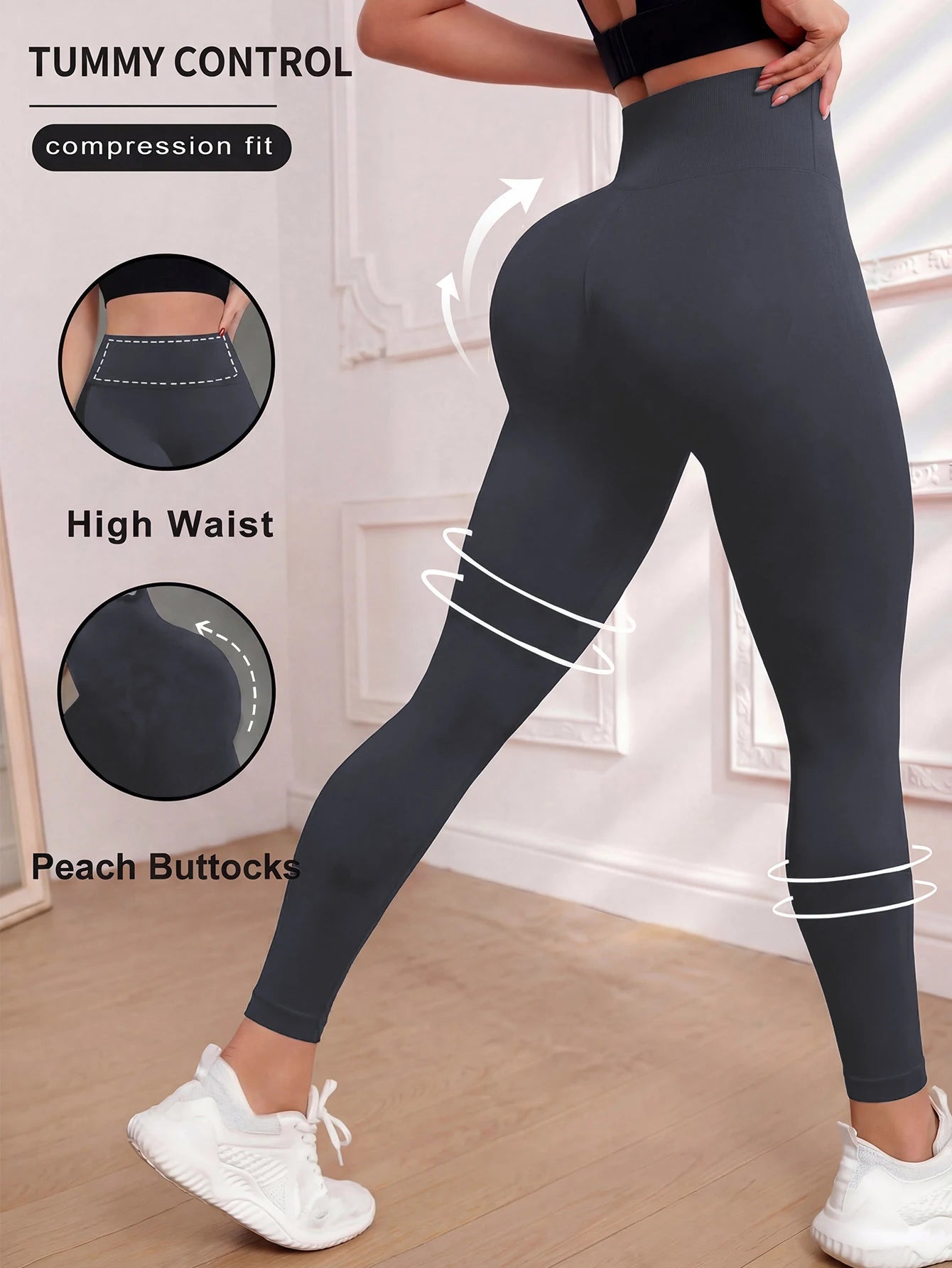 Women's High Waist Yoga Leggings – Slim Fit Sport Pants