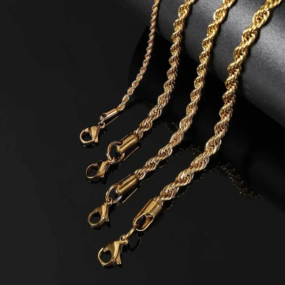 Twisted Rope Chain Bracelet — Gold & Silver