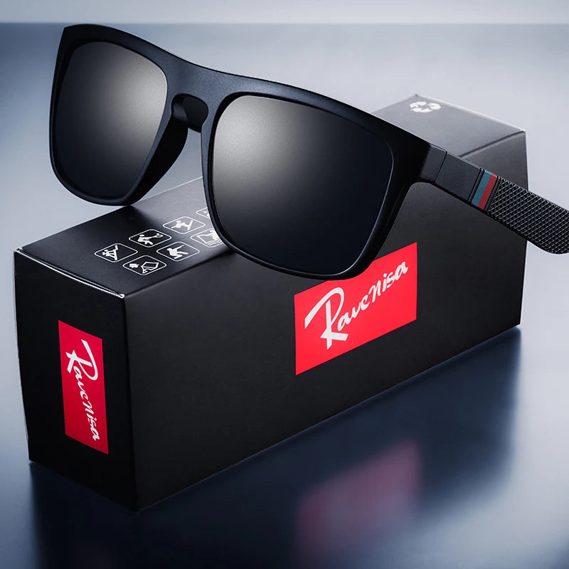 Polarized Vintage Square Sunglasses – UV400, CE Certified