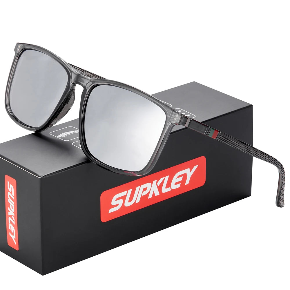 SUPKLEY Square Sports Sunglasses – Polarized UV400, Lightweight