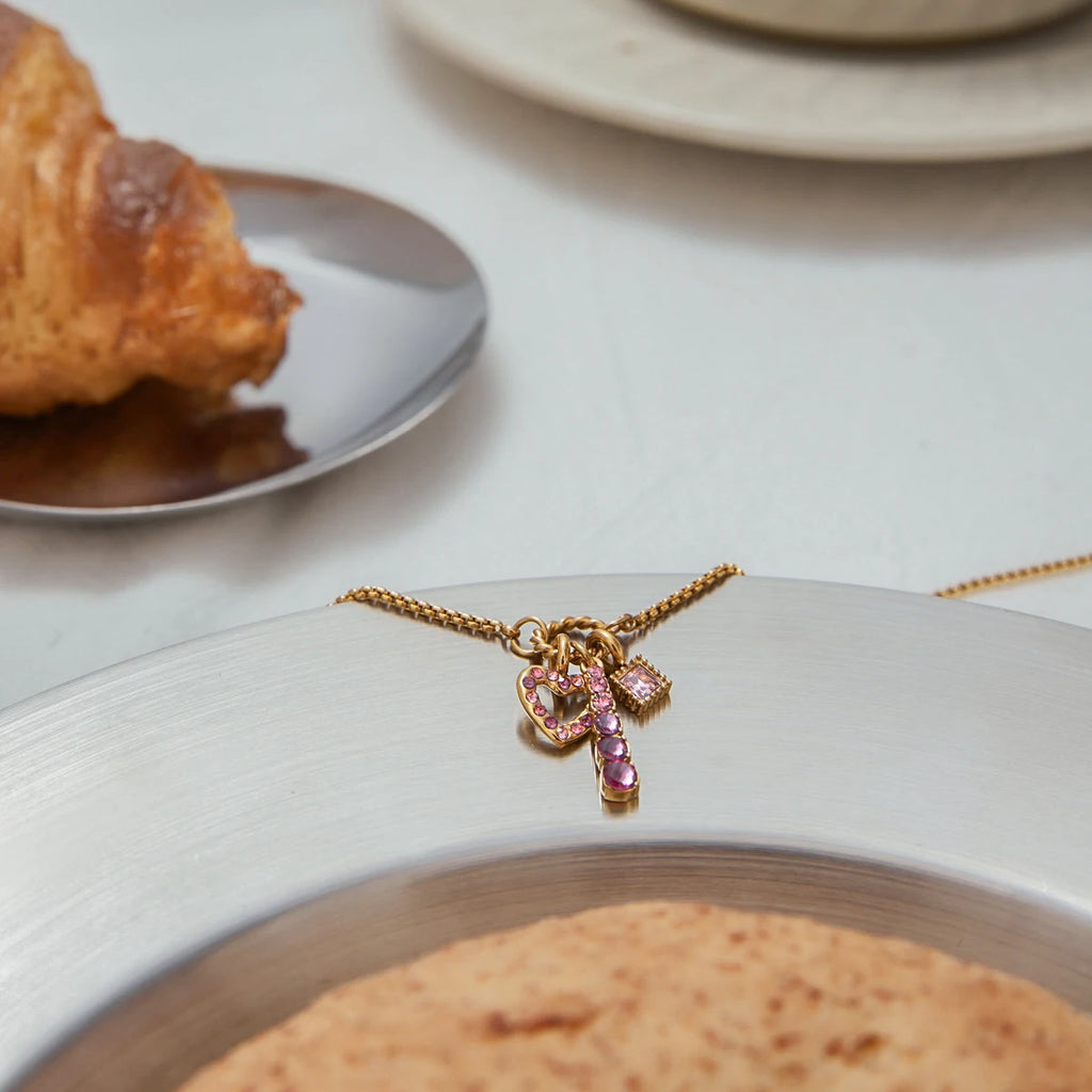 Pink Zirconia Heart Pendant Necklace — Delicate & Elegant