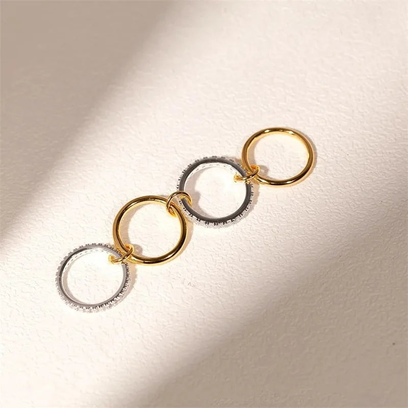 Two-Tone Stacking Ring Set — Four Rings, One Look