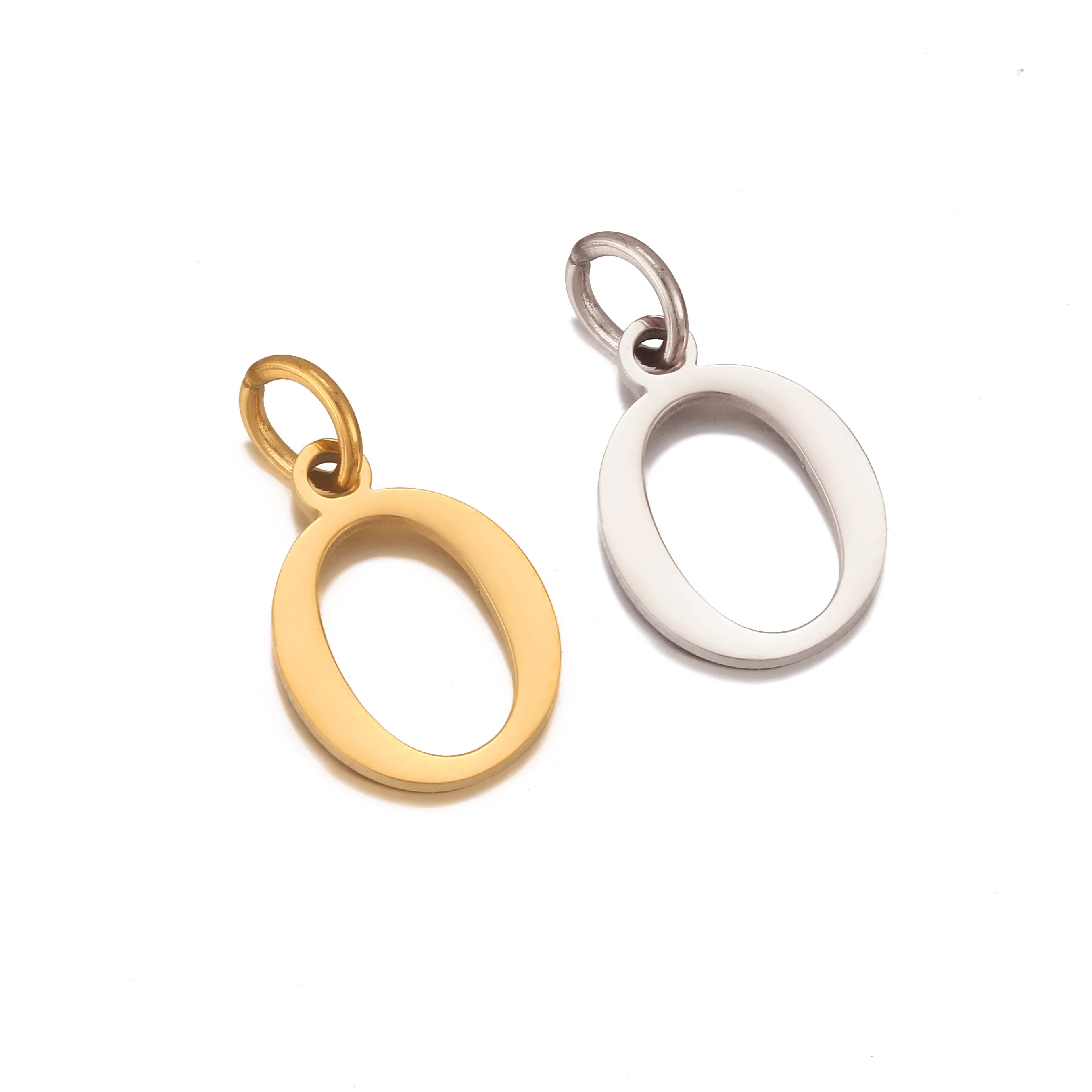 5pcs Stainless Steel Initial Letter Charms A-Z — Gold & Silver