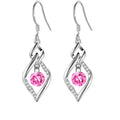 925 Sterling Silver Crystal Zircon Stud Earrings — Multi-Colour