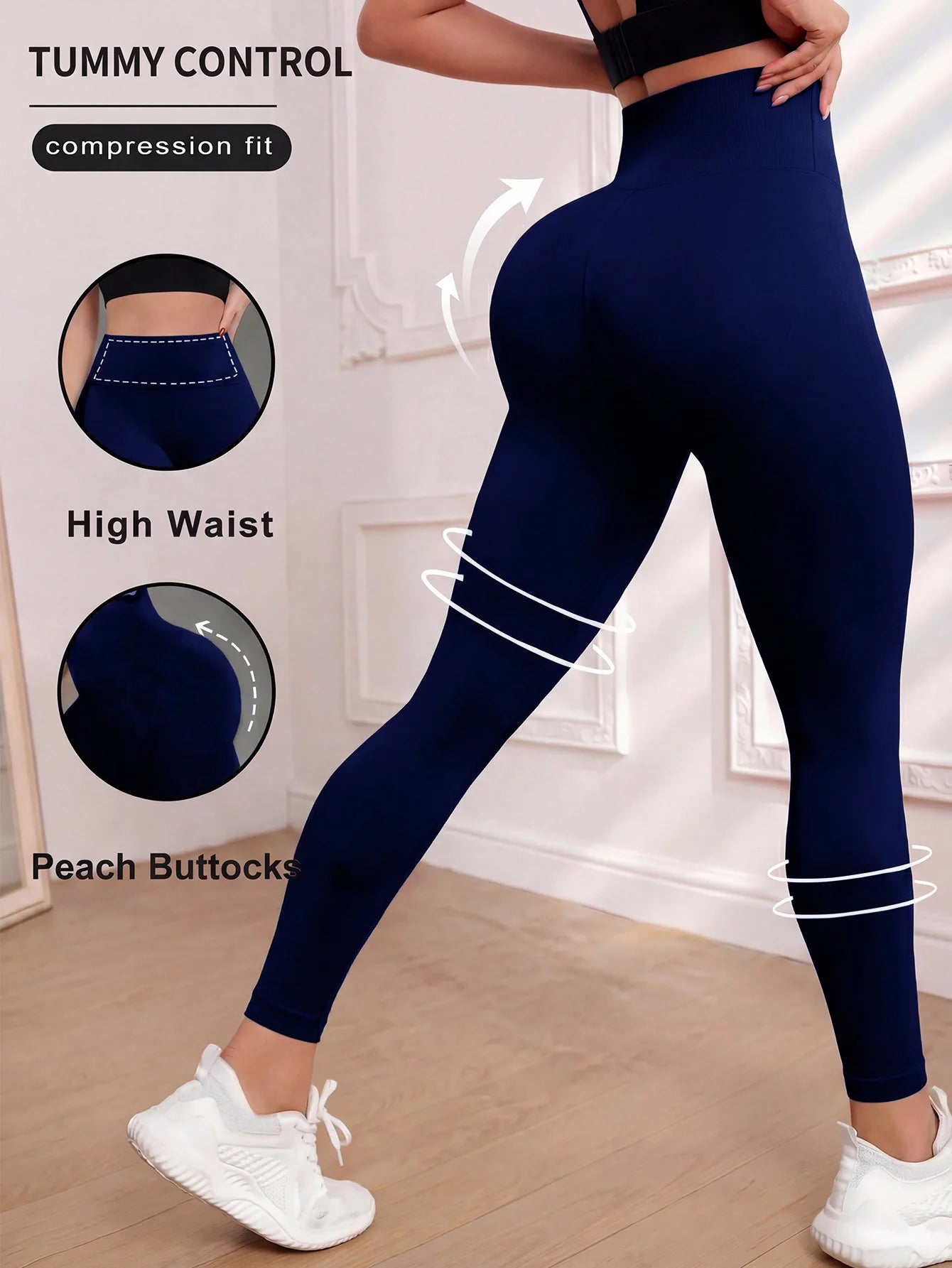 Women's High Waist Yoga Leggings – Slim Fit Sport Pants