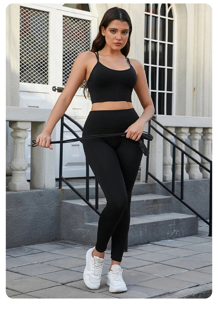 Women's High Waist Yoga Leggings – Slim Fit Sport Pants